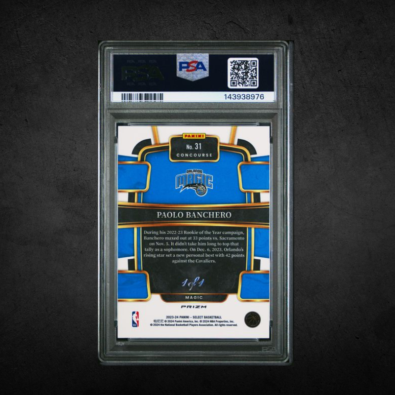 Paolo Banchero - Black Snakeskin 1/1 - PSA 8