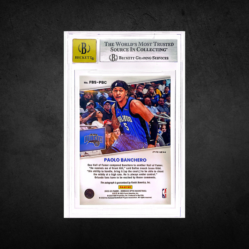 Paolo Banchero - Rookie Fast Break Auto - Beckett 9