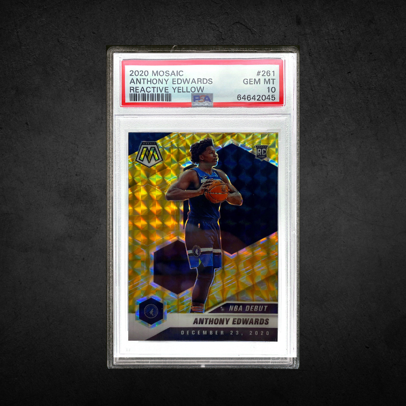 Anthony Edwards - 2020 RC - Mosaic Yellow Reactive - PSA 10