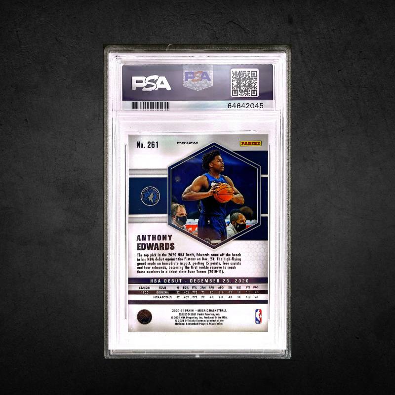 Anthony Edwards - 2020 RC - Mosaic Yellow Reactive - PSA 10