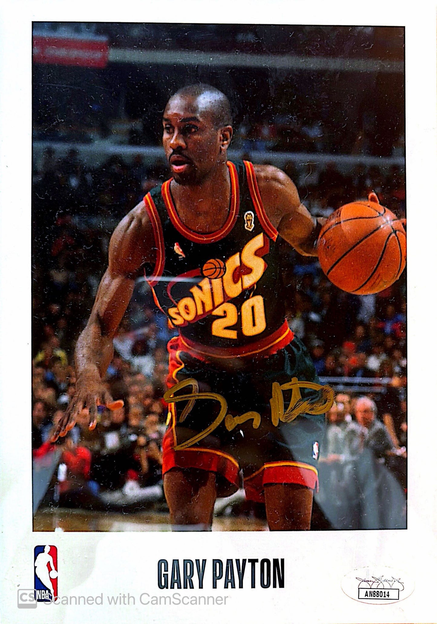 Gary Payton - Signed Framed Photograph - COA (JSA)