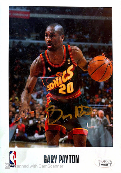 Gary Payton - Signed Framed Photograph - COA (JSA)
