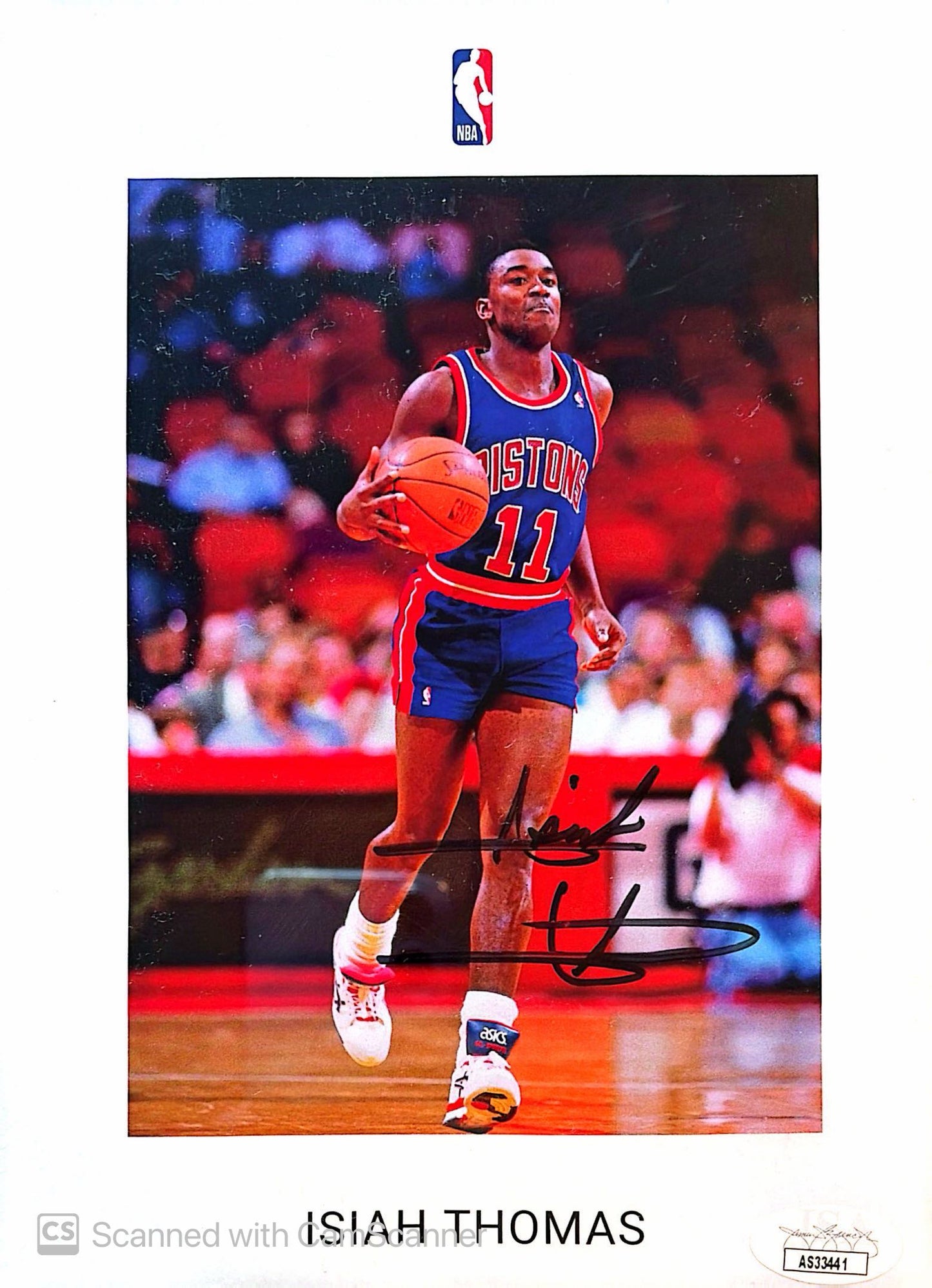 Isiah Thomas - Signed Framed Photograph - COA (JSA)