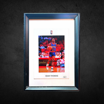 Isiah Thomas - Signed Framed Photograph - COA (JSA)