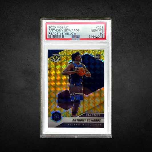 Anthony Edwards - 2020 RC - Mosaic Yellow Reactive - PSA 10