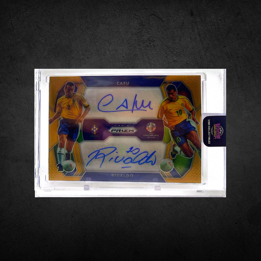Cafu & Rivaldo - Dual Auto - Gold /10