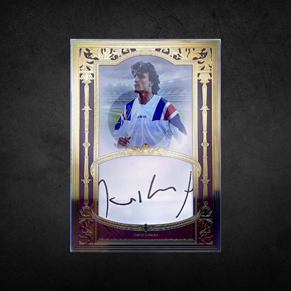 David Ginola -  Gold Frame 1/1 Auto - Futera XL