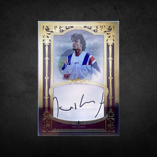 David Ginola -  Gold Frame 1/1 Auto - Futera XL
