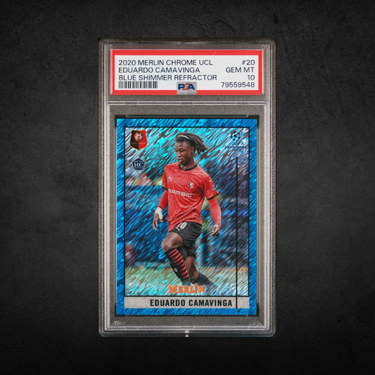 Eduardo Camavinga - Blue Shimmer /75 RC - PSA 10