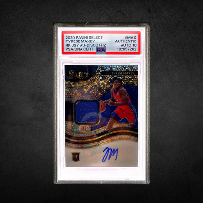 Tyrese Maxey - Rookie Patch Auto - PSA Authentic / Auto 10