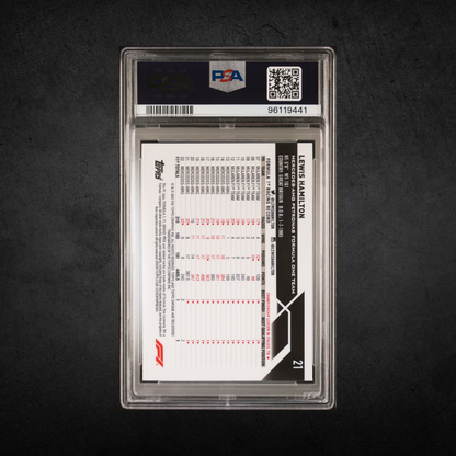 Lewis Hamilton - Topps Chrome Sapphire GOLD /50 - PSA 10