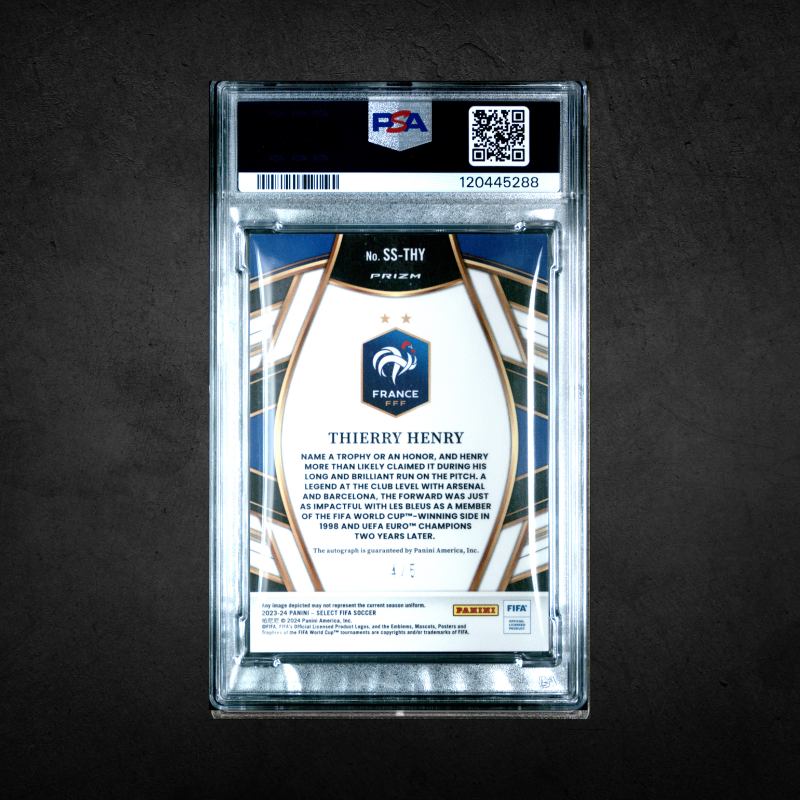 Thierry Henry - Gold Auto /5 - PSA 8
