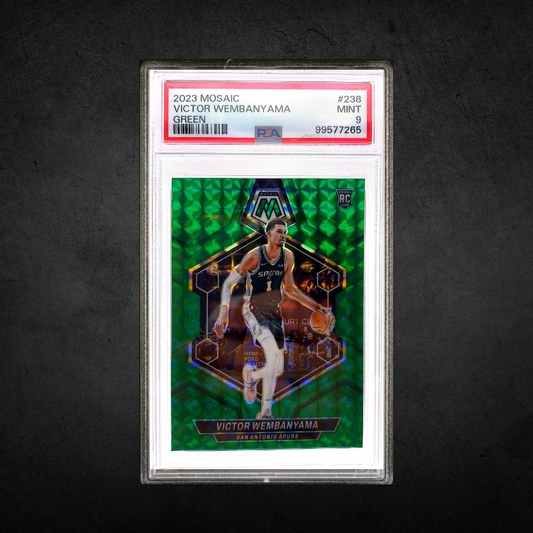 Victor Wembanyama - Green Mosaic Rookie - PSA 9